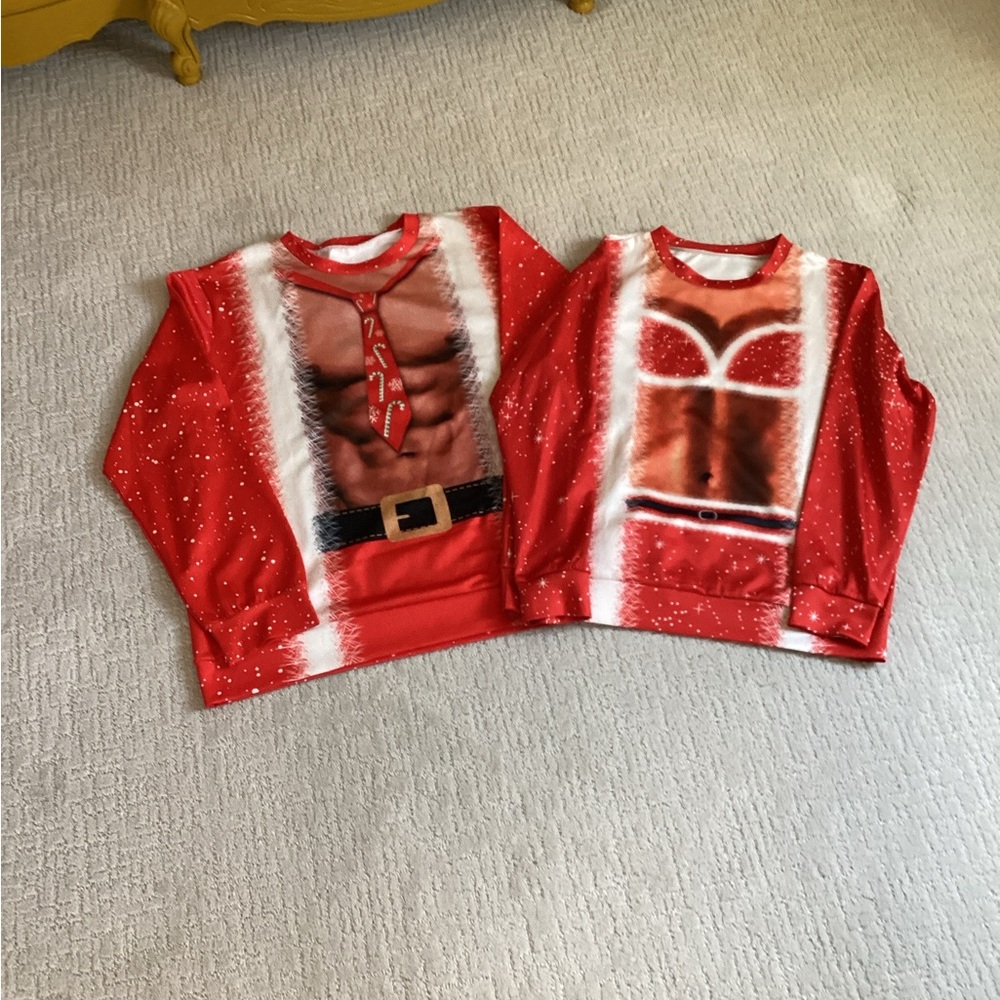 Mr. Clause, Fun and festive red Santa holiday sweatshirt men’s 2X